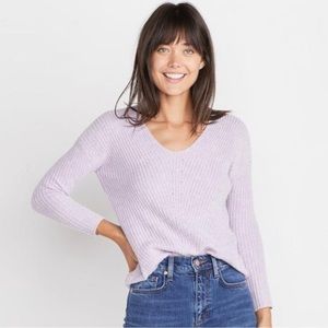 Marine Layer Lavender V-Neck Sweater
